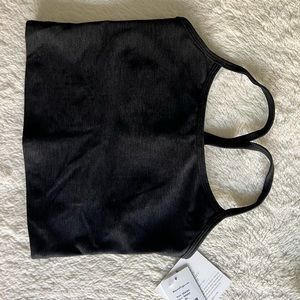 Beyond Yoga Crop Top with Shelf Bra XS black NEW WITH TAGS